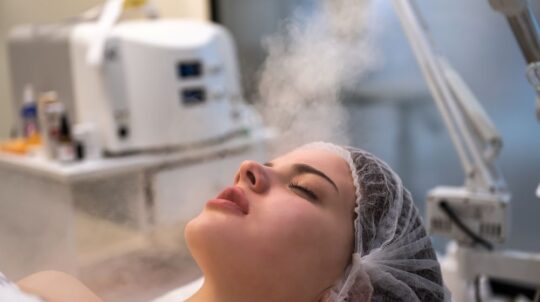 A woman receiving Ozone Therapy to help boost her immune system and fight off diseases.